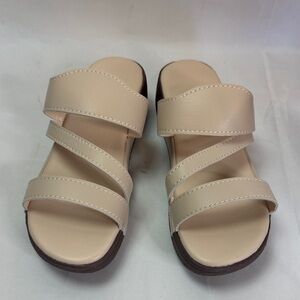 Elegant Cream Women's Sandals Woman’s Size 38/ 7.5
